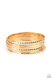 Paparazzi Jewelry Paparazzi Bracelet ~ How Do You Stack Up? - Gold